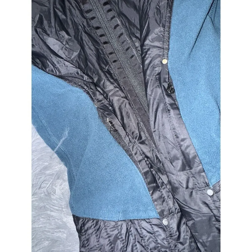 Lululemon 8 Run Bundle Up Down‎ Insulated Fleece Jacket Women Black Teal Coat